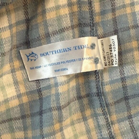 Southern Tide Flannel Mens Large Plaid Long Sleeve Soft Flannel Button-Up Shirt - Picture 5 of 7
